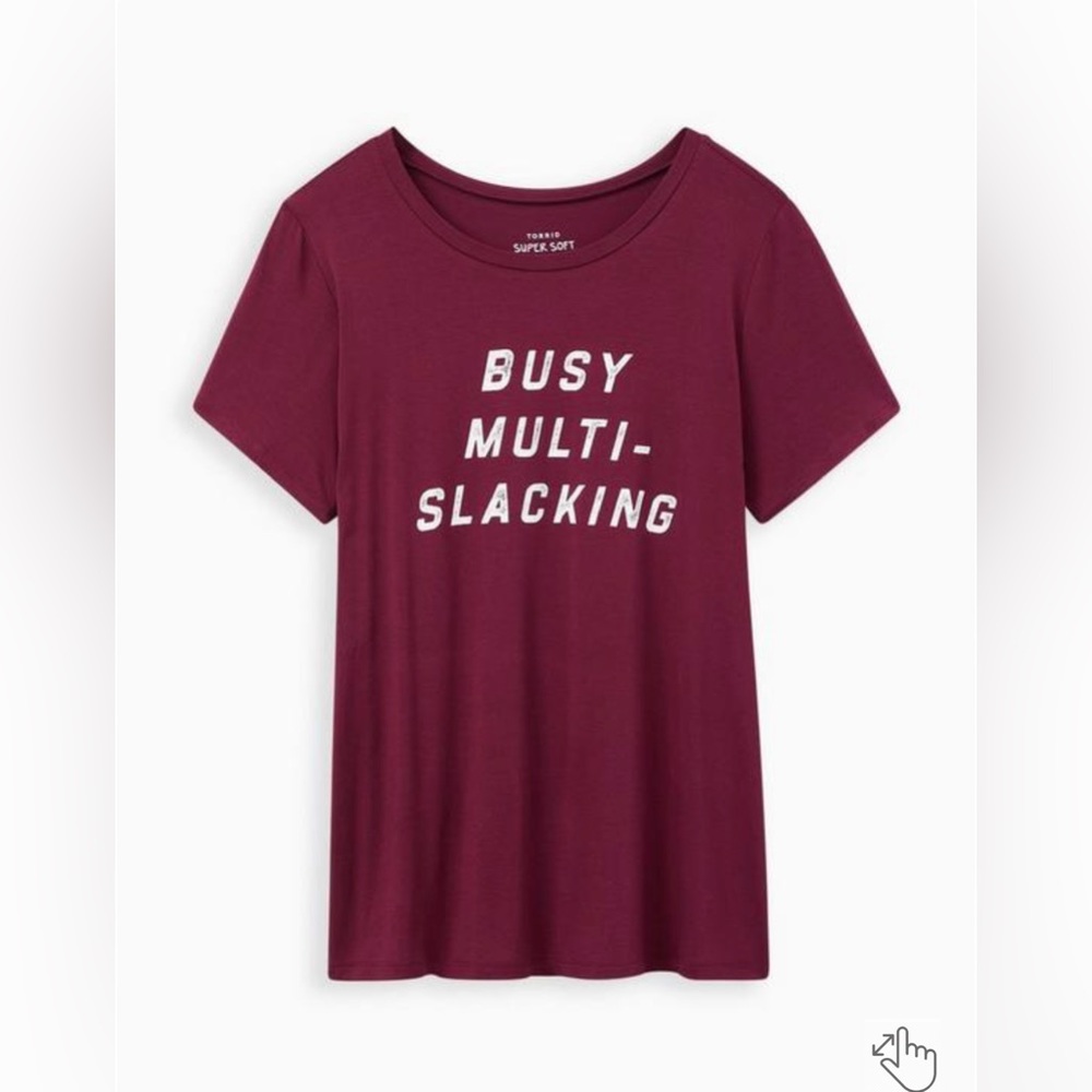 Torrid Perfect Tee - Super Soft Busy Multi-Slacking